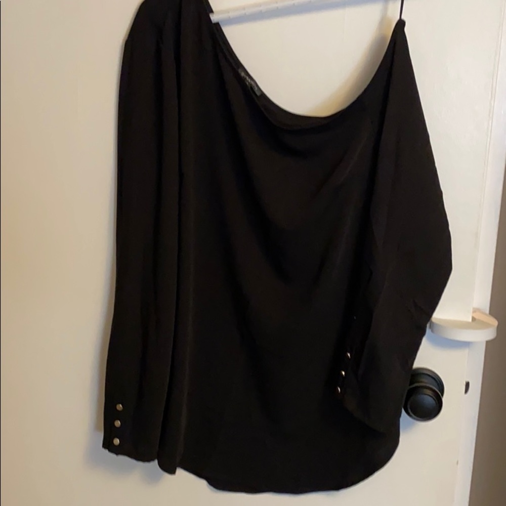 Black one shoulder blouse dynamite size m